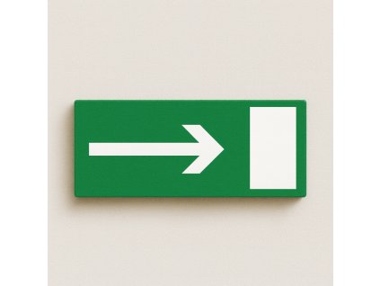 Únikový východ (oboustranné použití) (Verze Plast 200 x 100 mm tl. 1.1 mm - fotoluminiscenční - Kód: 00059)