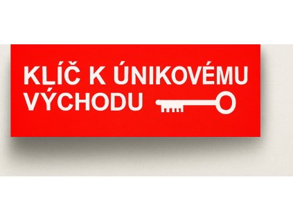 Klíč k únikovému východu fotoluminiscenční (Verze Plast 150 x 50 mm tl. 0.5 mm - fotoluminiscenční - Kód: 00385)