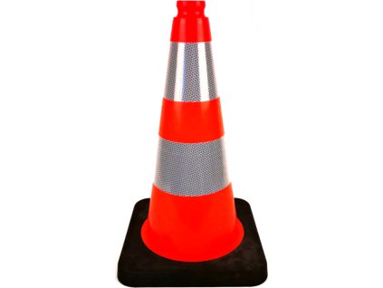 Dopravní kužel reflexní – Black Base (Verze Kužel Black base výška 30 cm. R1B - Kód: 13348)