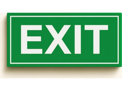 EXIT - nápis (Verze Plast 200 x 75 mm tl. 1.1 mm - fotoluminiscenční - Kód: 00088)