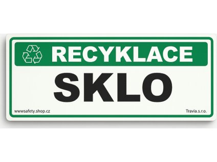 Recyklace  Sklo (Verze Samolepka 290 x 100 mm tl. 0.1 mm - Kód: 14124)