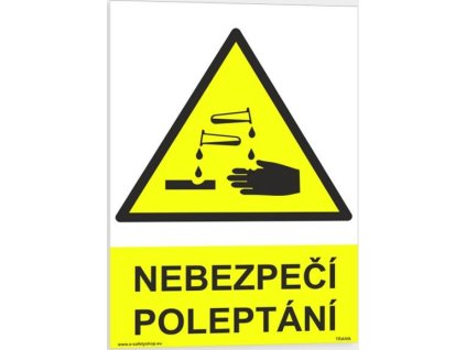 Nebezpečí poleptání (Verze Plast 210 x 297 mm (A4) tl. 0.5 mm - Kód: 08370)