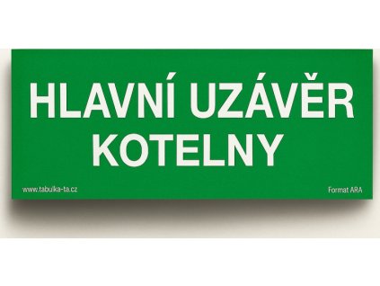 Hlavní uzávěr kotelny (Verze Plast 210 x 80 mm tl. 0.5 mm - Kód: 05569)