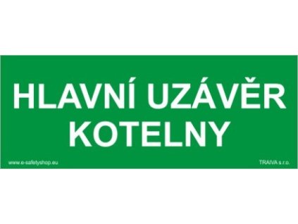 Hlavní uzávěr kotelny (Verze Plast 210 x 80 mm tl. 0.5 mm - Kód: 05569)