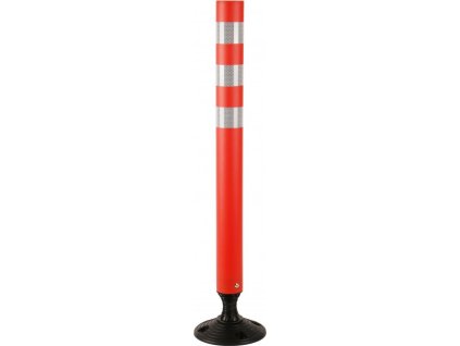 Samonarovnávací sloupek s reflexními pruhy (Verze Sloupek: výška 90 cm, Ø 7 cm, Podstavec: Ø 20cm - Kód: 13362)