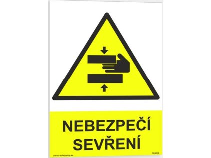 Nebezpečí sevření (Verze Samolepka 148 x 210 mm (A5) tl. 0.1 mm - Kód: 09373)