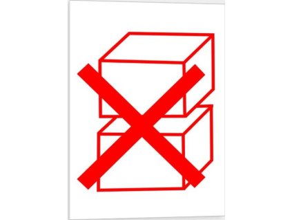 Značení obalů Nestohovat / Do not stack - piktogram - R (Verze Samolepka 74 x 105 mm tl. 0.1 mm - Kód: 08664)