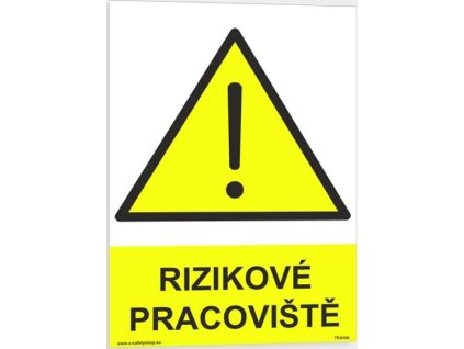 Rizikové pracoviště (Verze Plast 148 x 210 mm (A5) tl. 2 mm - Kód: 00216)