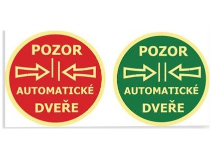 Šipky pro automaticky otevírající se dveře oboustranná (Verze Samolepka ∅ 92 mm - Kód: 02136)