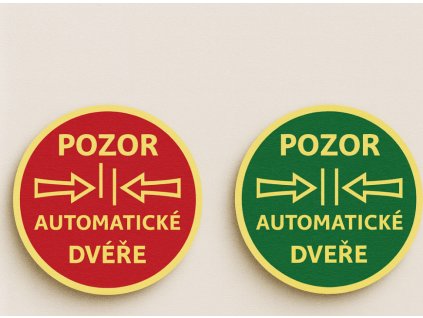 Šipky pro automaticky otevírající se dveře oboustranná (Verze Samolepka ∅ 92 mm - Kód: 02136)