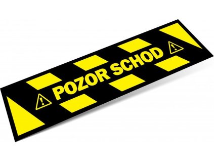 Podlahová páska POZOR SCHOD (Verze Podlahová páska POZOR SCHOD (600 mm x 150 mm) - Kód: 10758)