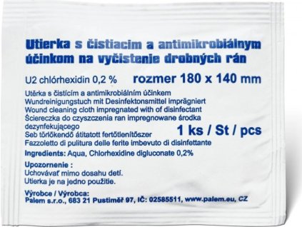 Dezinfekční ubrousek, rozměr 180 x 140 mm (Varianty Dezinfekční ubrousek, rozměr 180 x 140 mm, Kód: 25466)