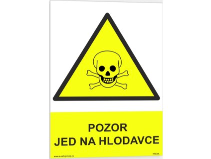 Pozor jed na hlodavce (Verze Samolepka 148 x 210 mm (A5) tl. 0.1 mm - Kód: 09467)