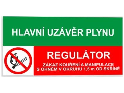 Hlavní uzávěr plynu Regulátor