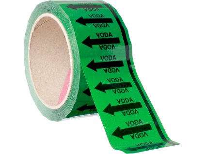 Páska na značení potrubí Tramark - voda, 3470 šipek (Varianty Páska na značení potrubí - voda (50 mm x 66m tl.0.05 mm) kód:  24706)