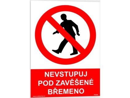 Nevstupuj pod zavěšené břemeno