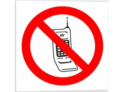 Zákaz používání mobilních telefonů - symbol