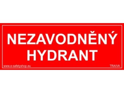 Nazavodněný hydrant (Verze Samolepka 210 x 80 mm tl. 0.1 mm - Kód: 08993)