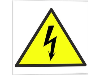 Pozor el. napětí - symbol (Verze Samolepka 210 x 210 mm tl. 0.1 mm - Kód: 03231)