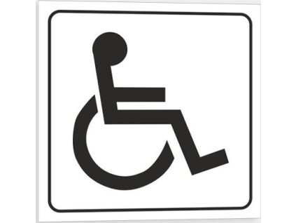 WC invalida (Verze Samolepka inverzní 80 x 80 mm tl. 0.1 mm - Kód: 10523)