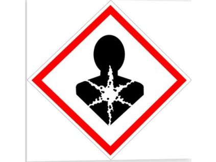 NEBEZPEČNÉ PRO ZDRAVÍ - Symbol CLP (GHS) 08 (Verze Samolepka 26 x 26 mm tl. 0.1 mm - arch 77 ks - Kód: 04532)