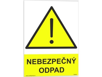 Nebezpečný odpad (Verze Plast 210 x 297 mm (A4) tl. 0.5 mm - Kód: 06146)