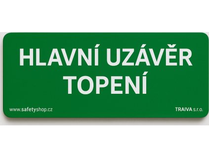 Hlavní uzávěr topení (Verze Plast 210 x 80 mm tl. 0.5 mm - Kód: 04666)