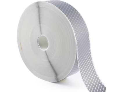 Reflexní šrafovaná nažehlovací páska na textil (Verze Prodej na metry, šíře 50 mm x 1 m - Kód: 17720)