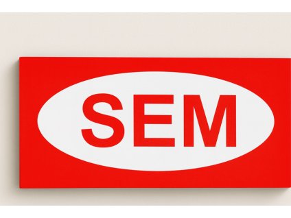 SEM (Verze Samolepka 90 x 50 mm tl. 0.1 mm - Kód: 03207)