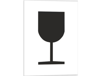 Značení obalů Křehké / Fragile - piktogram (Verze Samolepka 74 x 105 mm tl. 0.1 mm - Kód: 06601)