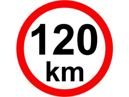 Omezení rychlosti – 120 km/hod retroreflexní (Verze Samolepka ∅ 200 mm - Kód: 15356)