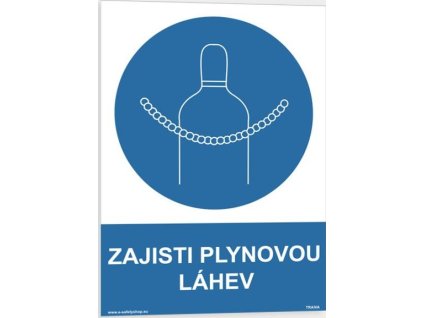 Zajisti plynovou lahev (Verze Plast 210 x 297 mm (A4) tl. 0.5 mm - Kód: 07002)