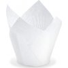 Papírový košíček - tulipán, na muffiny bílý, 50 x 85mm 100 ks