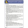 Bezpečnostní pokyny pro obsluhu skladu – regály a palety (Verze Samolepka 210 x 297 mm (A4) tl. 0.1 mm - Kód: 05921)
