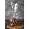 packed chocolate chocolate with hazelnut snack dark background