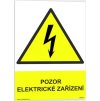 Pozor elektrické zařízení (Verze Plast 148 x 210 mm (A5) tl. 2 mm - Kód: 01104)