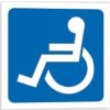 Bezbariérový přístup - symbol (Verze Samolepka 90 x 90 mm tl. 0.1 mm - Kód: 03262)