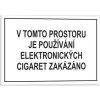 V tomto prostoru je používání el. cigaret zakázáno (Verze Samolepka 210 x 148 mm (A5) tl. 0.1 mm - Kód: 14842)