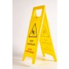 Výstražný stojan "Pozor kluzká podlaha" druhé jakosti CZ/AJ - plně funkční - výjimečná cena! (Varianty Výstražný stojan, poškozený, CZ/AJ, Kód: 27755)