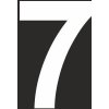 Šablona číslice "7" vodorovné značení (Verze Plast 940 x 940 mm tl. 0.5 mm - výška číslice 630 mm - Kód: 16608)