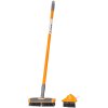 Kartáč Strend Pro, čistící, na zámkovou dlažbu, 3 dílná sada, s teleskopickou násadou, kartáč 3x10 cm a 6x19 cm