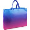 Taška z laminované netkané textilie duhová 46x36 cm (Balení 1 ks, Varianta pink modrá)