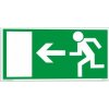 Únikový východ vlevo (Verze Plast 200 x 100 mm tl. 1.1 mm - fotoluminiscenční - Kód: 00055)