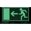 Únikový východ vlevo (Verze Plast 200 x 100 mm tl. 1.1 mm - fotoluminiscenční - Kód: 00055)