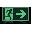 Únikový východ vpravo EN ISO 7010 (Verze Plast 200 x 100 mm tl. 1.1 mm - fotoluminiscenční - Kód: 03340)