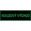Nouzový východ - Nápis (Verze Plast 200 x 50 mm tl. 1.1 mm - fotoluminiscenční - Kód: 00050)