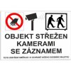 Objekt střežen kamerami se záznamem (Verze Plast 210 x 148 mm (A5) tl. 2 mm - Kód: 00459)
