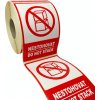 Značení obalů - Nestohovat / Do not stack  - červený piktogram (Verze Samolepka 80 x 120 mm tl. 0,1 mm - Kód: 17653)