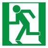 Nouzový východ (vlevo) EN ISO 7010 (Verze Plast 100 x 100 mm tl. 1.1 mm - fotoluminiscenční - Kód: 16716)