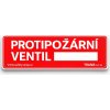 Protipožární klapka (Verze Samolepka 210 x 80 mm tl. 0.1 mm - Kód: 05515)